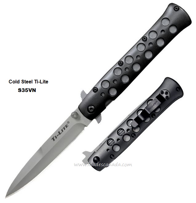 Cold Steel Ti-Lite Folding Knife, CPM S35VN, Aluminum, 26B4