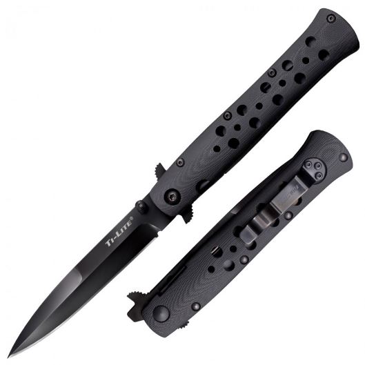 Cold Steel Ti-Lite Folding Knife, S35VN, G10 Black, 26C4