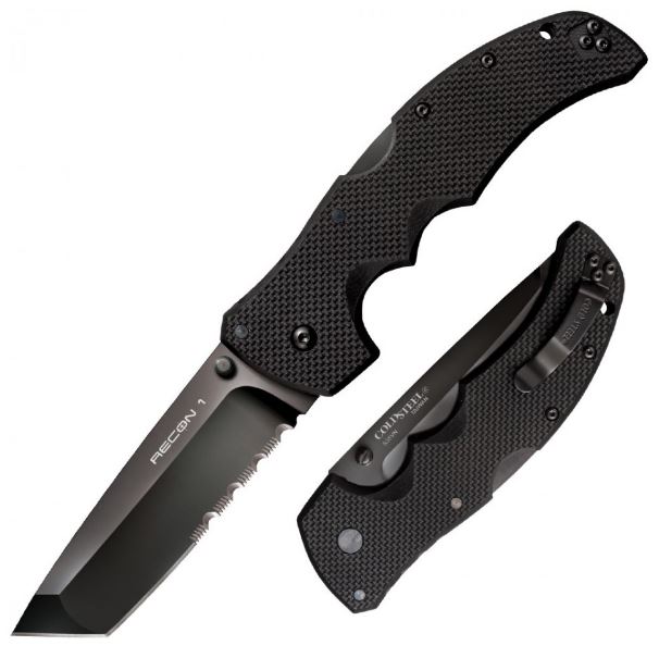 Cold Steel Recon 1 Tanto Folding Knife, S35VN, G10 Black, CS27BTH