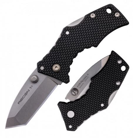Cold Steel Micro Recon 1 Tanto Folding Knife, 4034SS Steel, 27DT