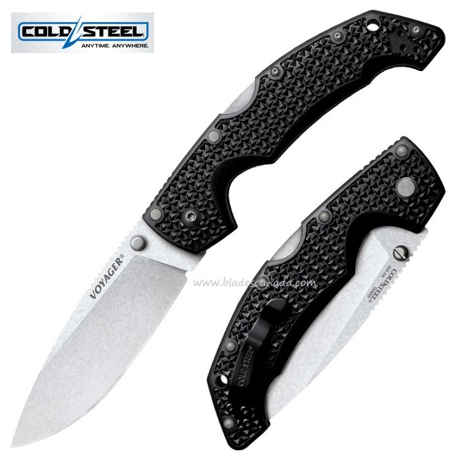 Cold Steel Voyager Folding Knife, AUS 10A Drop Point, CS29AB