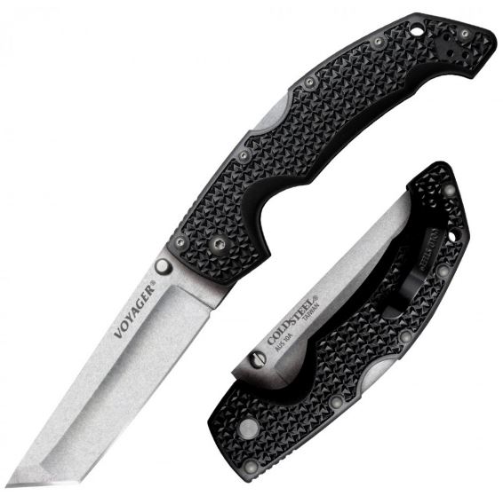 Cold Steel Voyager Tanto Folding Knife, AUS 10A, 29AT - Click Image to Close