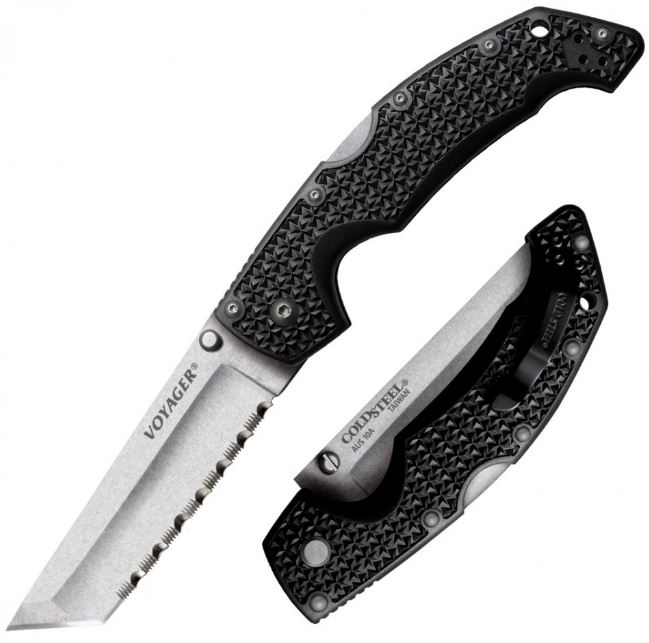 Cold Steel Voyager Large Tanto Folding Knife, AUS 10A, 29ATS