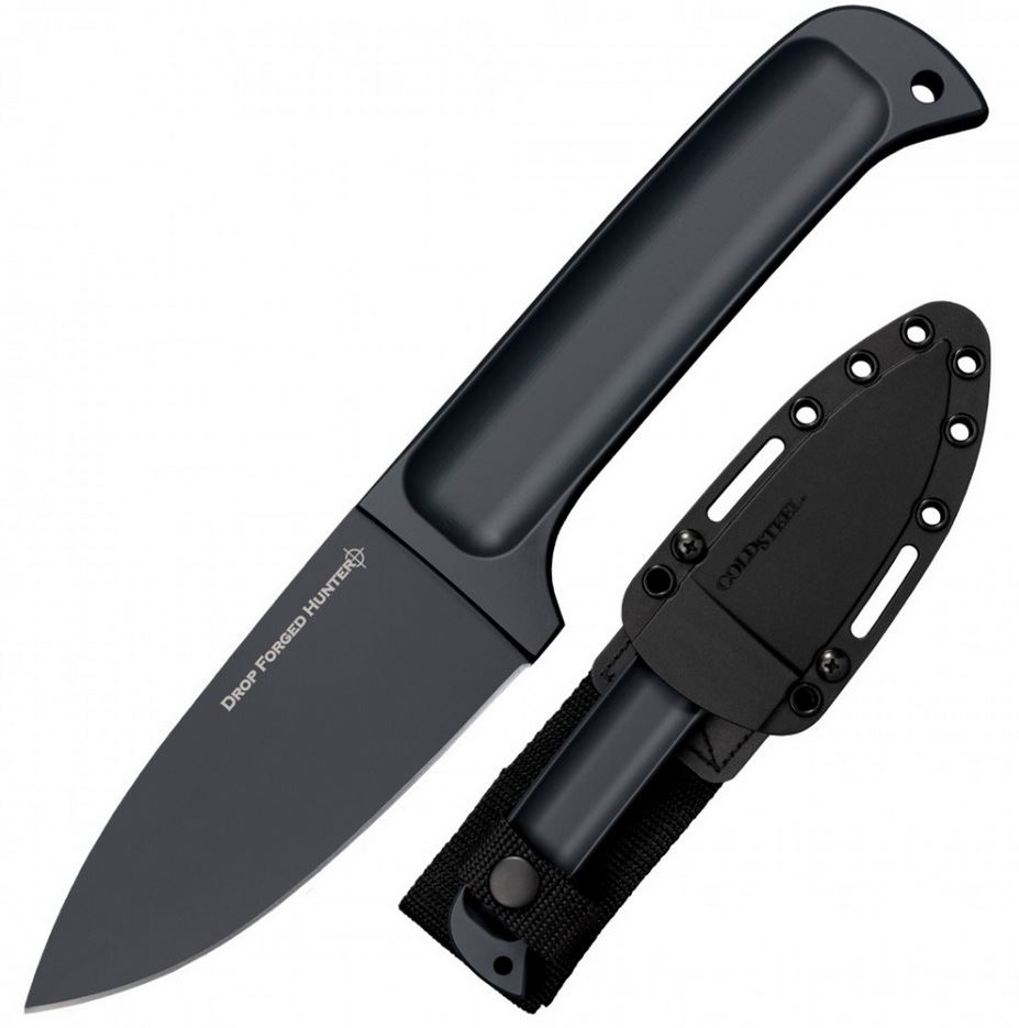 Cold Steel Drop Forged Hunter Fixed Blade Knife, 52100 Carbon, Secure-Ex Sheath, CS36MG