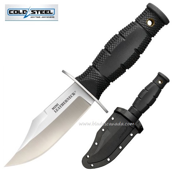 Cold Steel Mini Leatherneck Fixed Blade Knife, Clip Point, Secure-Ex Sheath, 39LSAB