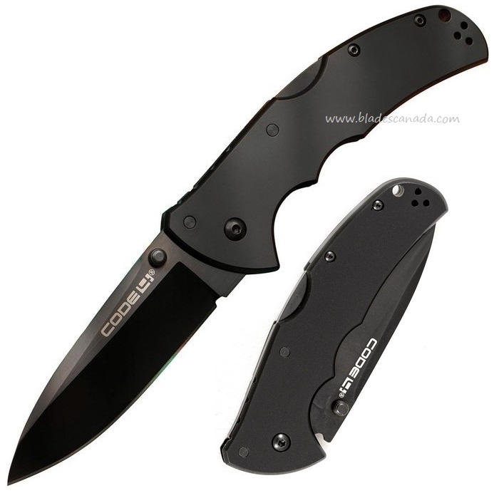 Cold Steel All Black Code 4, S35VN Steel, Limited Production, CS58PASB