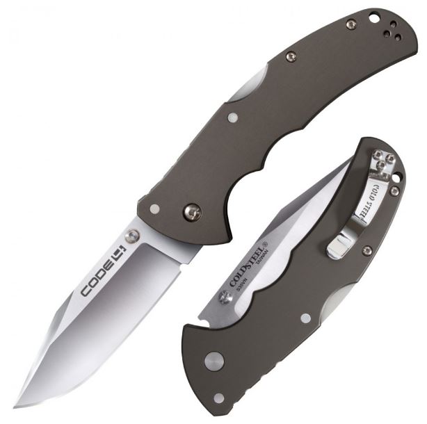 Cold Steel Code 4 Folding Knife, S35VN Clip Point, Aluminum, 58PC - Click Image to Close