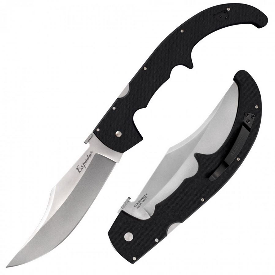 Cold Steel X-Large Espada Folding Knife, AUS 10A, G10 Black, CS62MGC