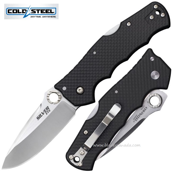 Cold Steel Silver Eye Elite Folding Knife, S35VN, Carbon Fiber, CS62QCFB