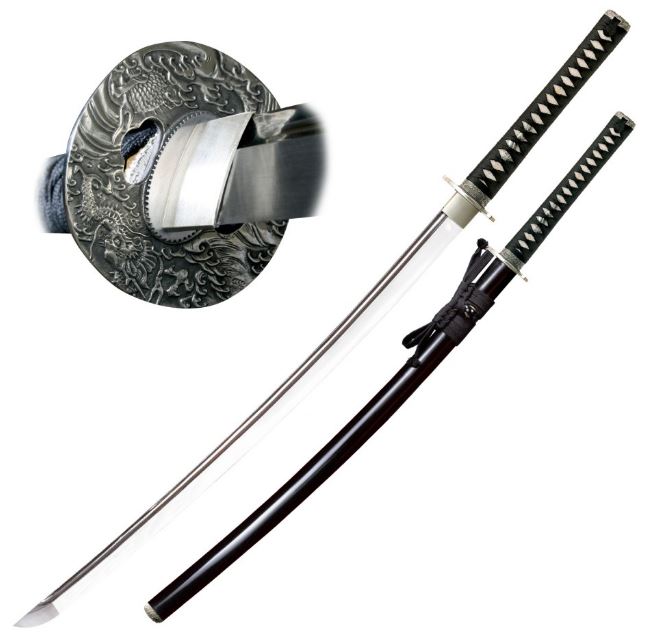 Cold Steel Emperor Katana Sword, 1060 Carbon, Rayskin Handle, 88K