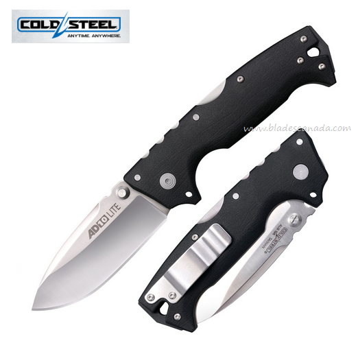 Cold Steel AD-10 Lite Folding Knife, AUS10A Drop Point, GFN Black, FL-AD10