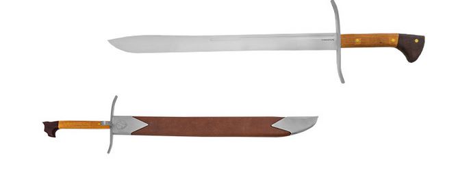 Condor Messer Sword, 1075 Carbon, Hickory/Walnut, CTK1020-21.4HC