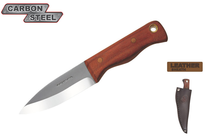 Condor Mini Bushlore Fixed Blade Knife, 1075 Carbon, Hardwood, CTK232-3HC