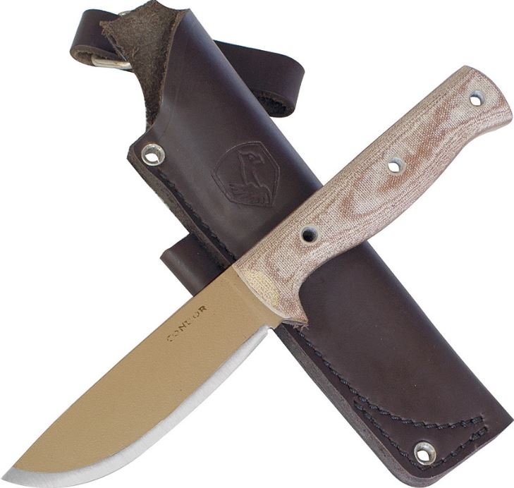 Condor Desert Romper Fixed Blade Knife, 1075 Carbon, Micarta, CTK3909-4.5