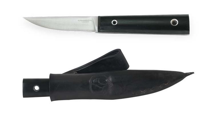 Condor Urban EDC Puuko Knife, 1095 Carbon, Leather Sheath, CTK800-3.3HC