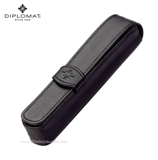 Diplomat Single Pen Case, Leather Black, 41000001