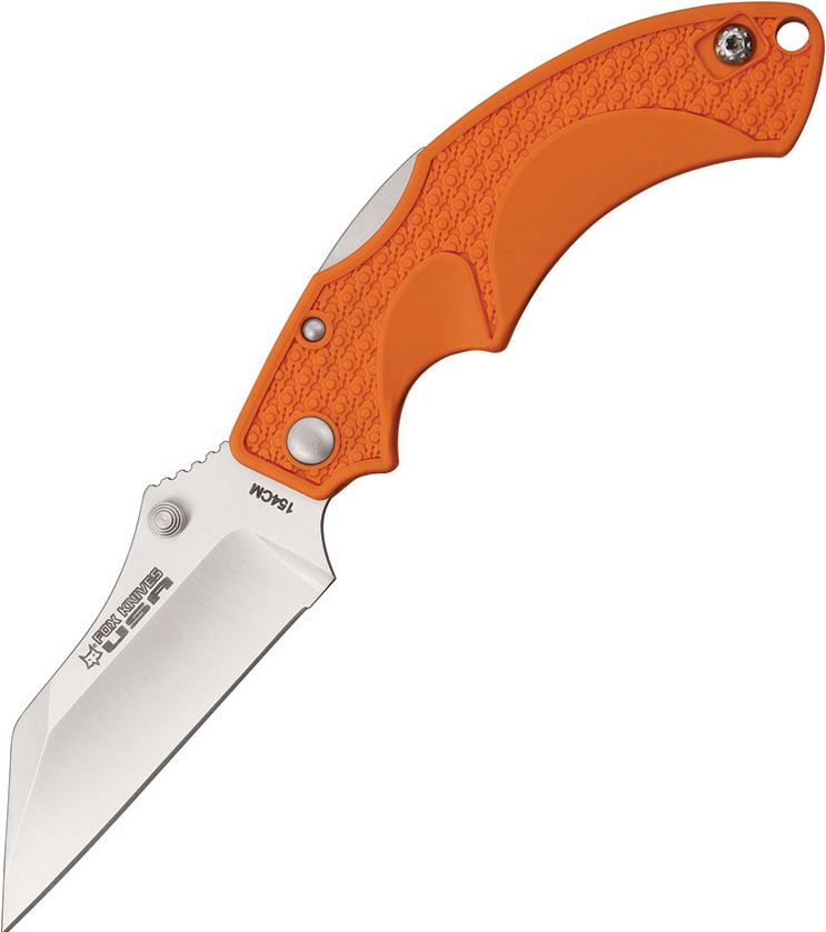 Fox USA Drago Folding Knife, 154CM Wharncliffe, FRN Orange, FoxDRGWCGOR