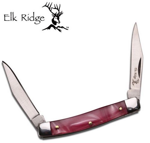 Elk Ridge ER211PK Gentleman's Folder - Pink (Online Only)