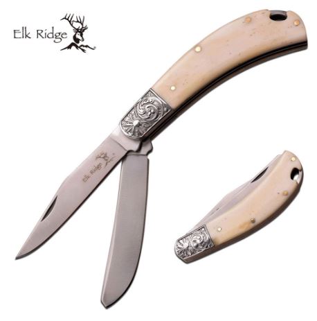 Elk Ridge ER552WB Pocket Knife - White Bone (Online Only)