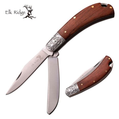 Elk Ridge ER552WD Pocket Knife -Wood (Online Only)