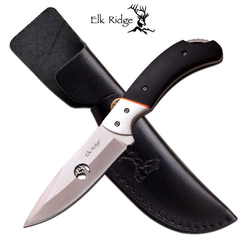 Elk Ridge ER554BW Fixed Blade w/Leather Sheath (Online Only)