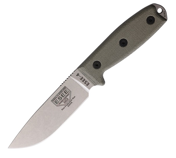 ESEE Model 4 Fixed Blade Knife, S35VN, Micarta, ESEE4P35V