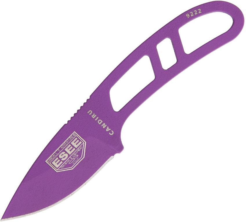 ESEE Candiru Fixed Blade Knife, 1095 Carbon Purple, Molded Sheath - Click Image to Close