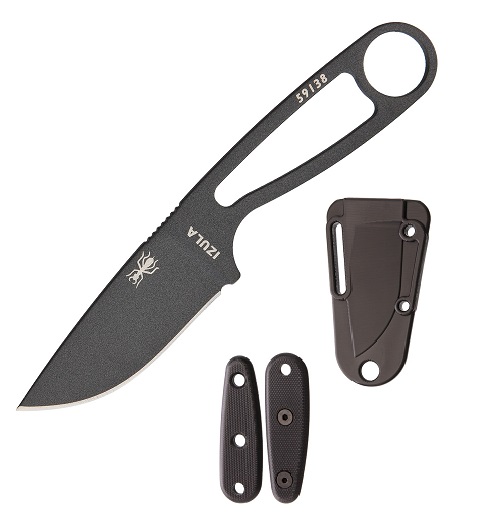 ESEE Izula Fixed Blade Knife, 1095 Carbon Tactical Grey, Included Handles, ESEEIZULATGB