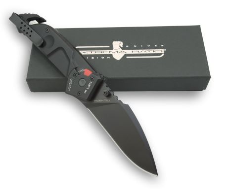Extrema Ratio MF1BC Folding Knife, Bohler N690, Aluminum Black, Seatbelt Cutter
