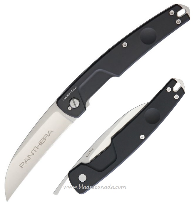 Extrema Ratio Panthera Folding Knife, N690 Satin Wharncliffe, Aluminum Black