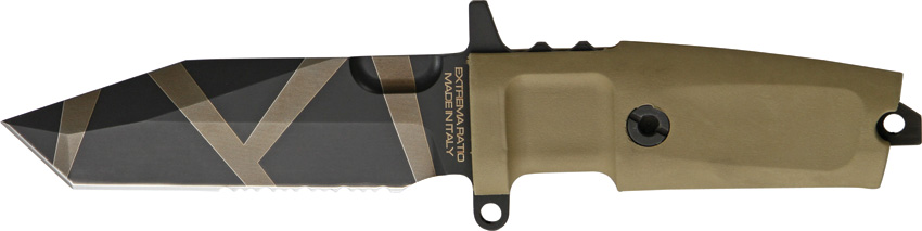Extrema Ratio FULCRUM C [Compact] Fixed Blade Knife, N690 Geo-Camo, Desert Warfare Handle