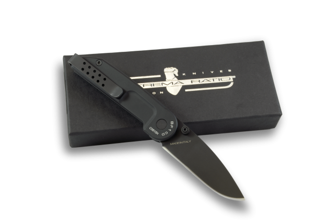 Extrema Ratio BF1CD Folding Knife, Bohler N690, Aluminum Black - Click Image to Close