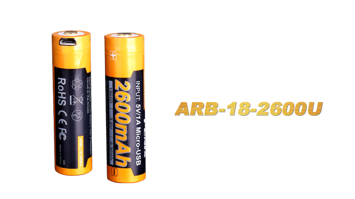 Fenix ARB-L18 USB Rechargeable 18650 Battery - 2600mAh