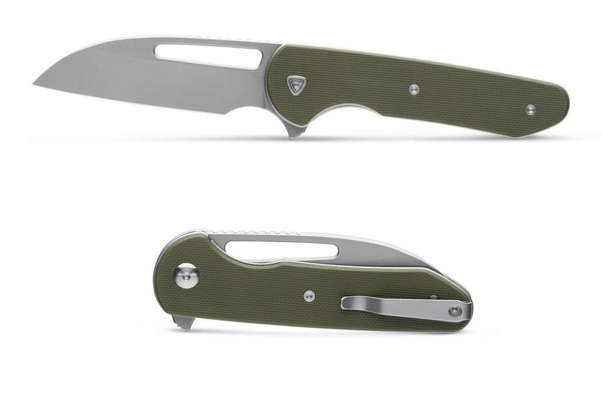 Ferrum Forge Prolix Flipper Folding Knife, Nitro V, G10 Green, FF006G