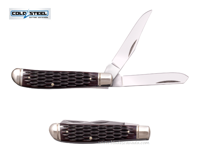 Cold Steel Mini Trapper Slipjoint Folding Knife, Jigged Bone, FL-MINITRPR