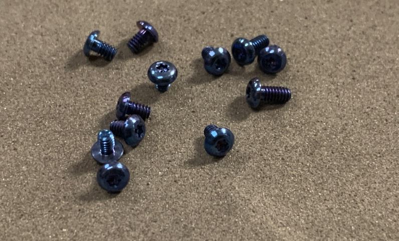 Flytanium Benchmade Bugout Body Screws, Grade 5 Titanium Blue, FLY592B