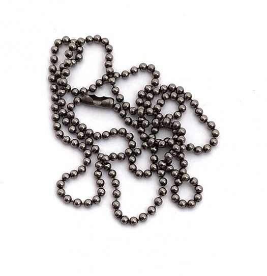 Flytanium Small Ball Chain Necklace, Titanium, FLY643 - Click Image to Close