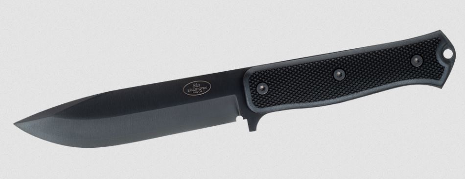 Fallkniven S1X Fixed Blade Outdoor Knife, Tungsten Carbide Finish, Zytel Sheath, FNS1XB