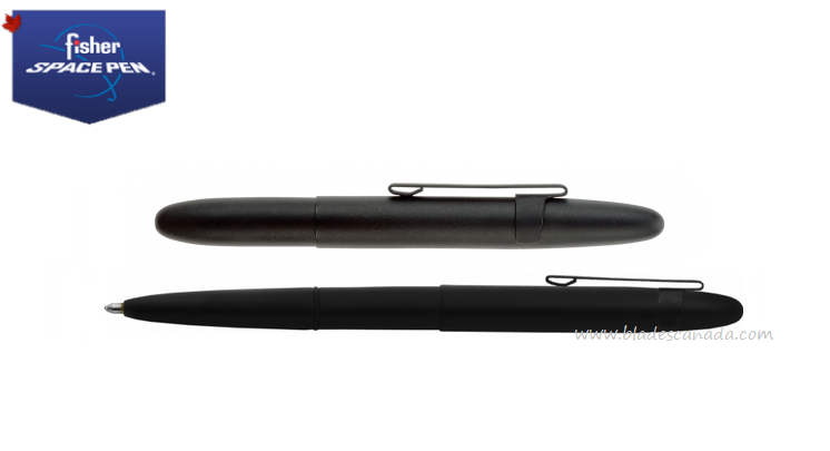 Fisher Space Pen Bullet Pen, Matte Black with Clip, FP400BCL