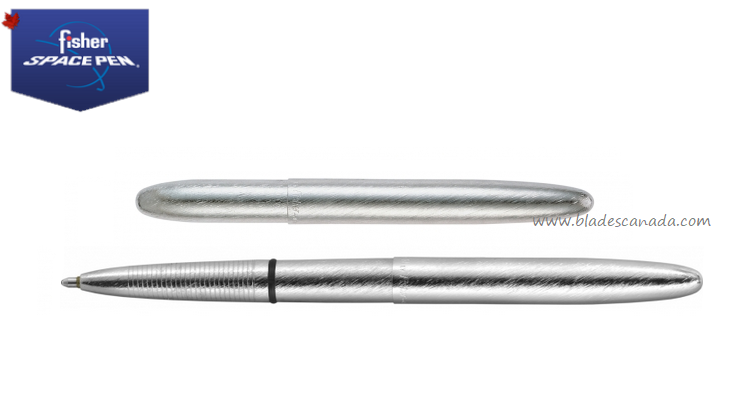 Fisher Space Pen Bullet Pen, Brushed Chrome, FP400BRC