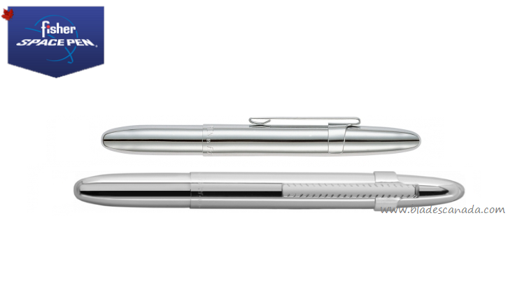 Fisher Space Pen Bullet Pen, Chrome with Clip, FP400CL
