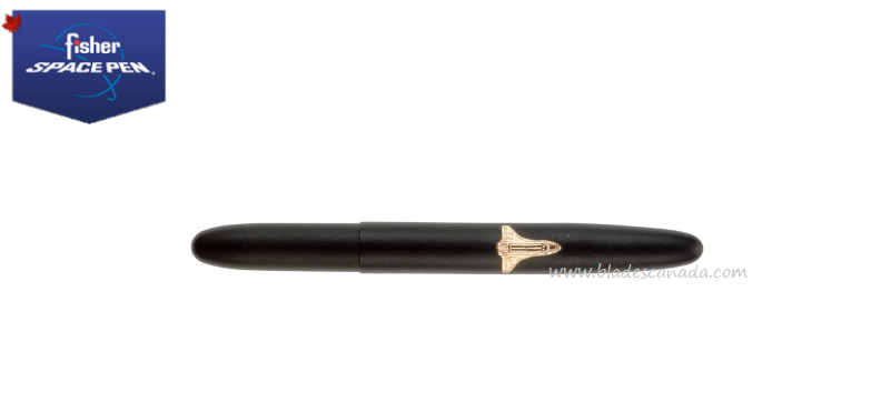 Fisher Space Pen Bullet Pen, Matte Black with Shuttle Emblem, FP600BSH