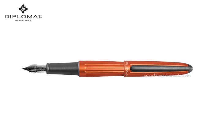 Diplomat Aero Fountain Pen, Aluminum Orange, 40302025