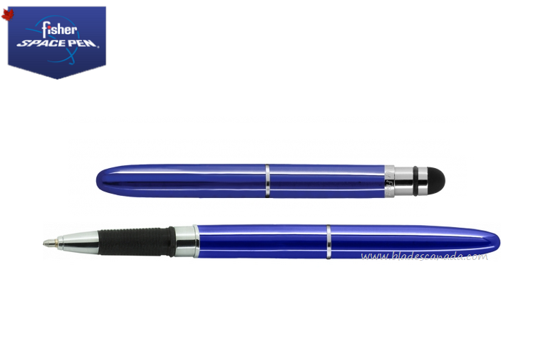 Fisher Space Pen BulletGrip Pen, Blue w/Touch Stylus, FPBG1/S