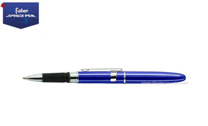 Fisher Space Pen BulletGrip Pen, Blue with Clip, FPBG1CL