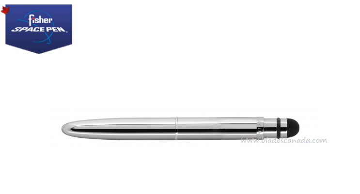Fisher Space Pen BulletGrip Pen, Chrome with Touch Stylus, FPBGC/S
