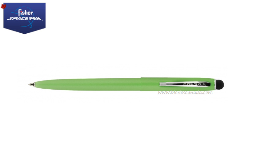 Fisher Space Pen Cap-O-Matic Pen, Powder Green and Chrome w/Stylus, FPM4GRCT/S
