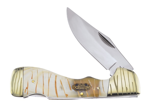 Frost Steel Warriors SW-405TG Choctaw Large - Tiger Striped Bone - Click Image to Close