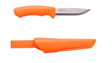 Mora Bushcraft Fixed Blade Knife, Orange Handle, 01621