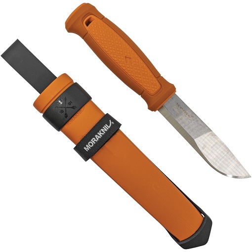 Mora Kansbol Outdoor Fixed Blade Knife, Stainless, Orange, 02348